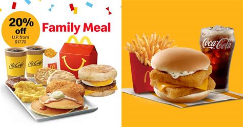 McDonald's has 20% OFF Breakfast Family Meal and $6 Double Filet-O-Fish ...