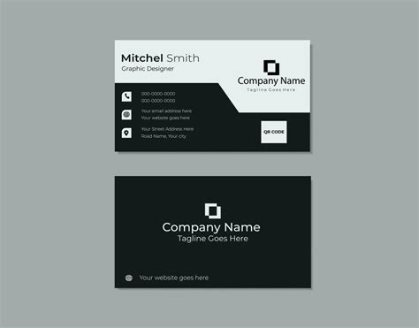 Double-sided Stylish black wave creative business card 23568985 Vector ...