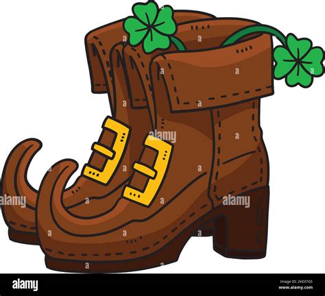 Saint Patricks Leprechaun Shoes Cartoon Clipart Stock Vector Image ...