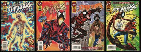 Web of Carnage Comic Set 1-2-3-4 Lot Spider-Man 3 410 67 233 Spider-Carnage 1st ...