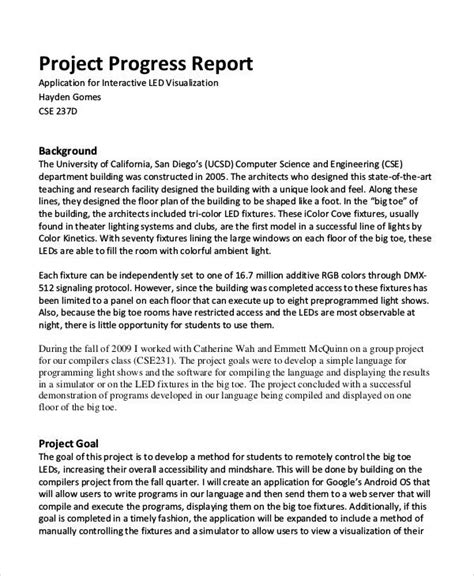 Research Project Progress Report Template (6)