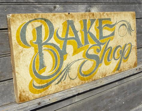 Bake Shop Sign faux vintage original hand painted wood sign