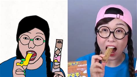 Mukbang Pororo Tteokbokki Black Noddle DONA Drawing Meme Funny Art ...