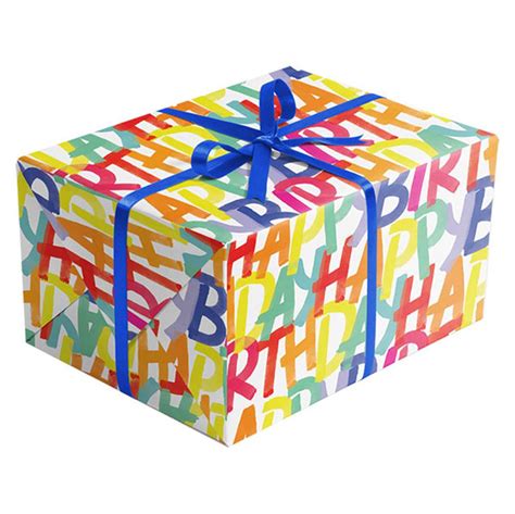 The Packaging Source | Wholesale Gift Wrap | Rainbow Birthday Gift Wrap Paper