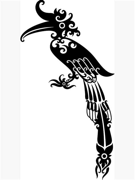 "dayak hornbill motif" Art Print for Sale by ashran | Borneo tattoo, Borneo, Motif batik