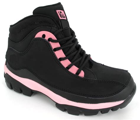 LADIES SAFETY WOMENS LEATHER STEEL TOE CAPS HIKING ANKLE BOOTS SHOES SIZE NEW | eBay