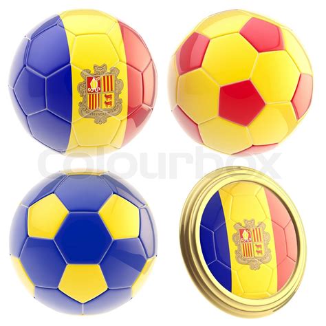 Andorra football team attributes isolated | Stock image | Colourbox