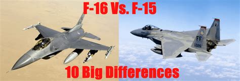 F-15 Vs. F-16: Top 10 Differences Between The Fighter Jets