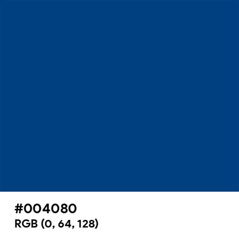 #004080 color name is Dark Cerulean