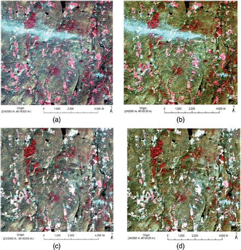 Comparison images before radiometric correction and after radiometric... | Download Scientific ...