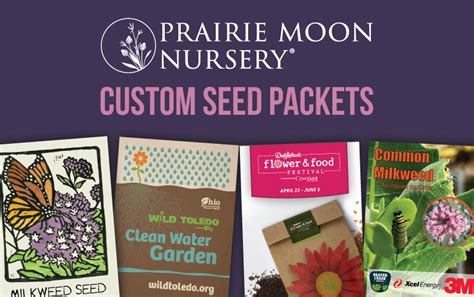 Custom Seed Packets - Prairie Moon Nursery