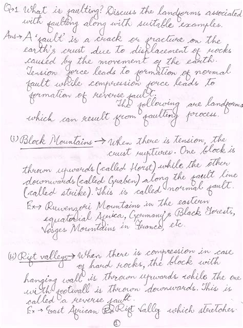 1. What is faulting? Discuss the landforms associated with faulting ...