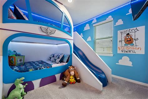 Ultimate Toy Story Room. Buzz Lightyear bunkbed and slide. Full size ...