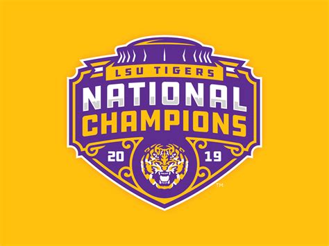 UPDATED: LSU TIGERS - 2019 NATIONAL CHAMPIONS - Logo Concept by Matthew ...