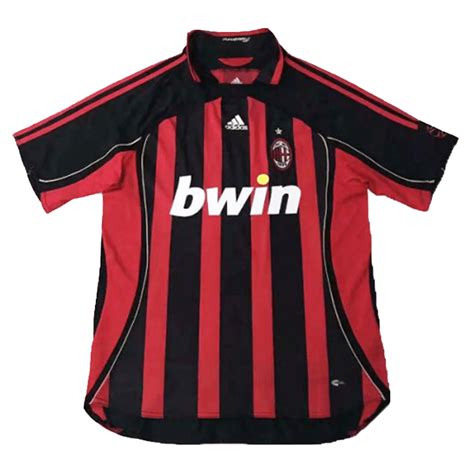 Men's Retro 2006/07 AC Milan Home Soccer Jersey Shirt Adidas | Pro ...