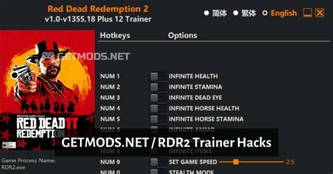 Red Dead Redemption 2 Trainer Hack rdr2 2024