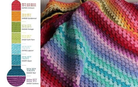 10 Temperature Blanket Patterns | Diy knit blanket, Temperature blanket ...