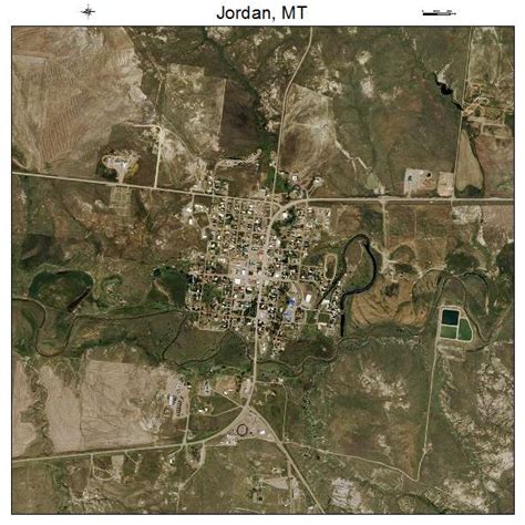 Aerial Photography Map of Jordan, MT Montana