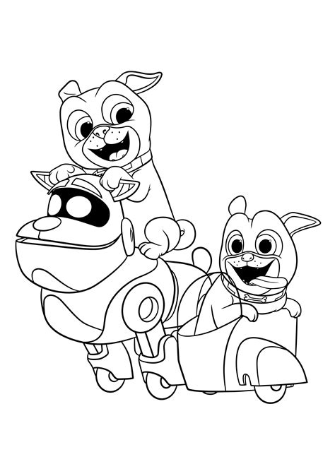 Puppy Dog Pals coloring pages to download and print for free