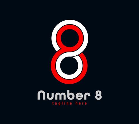 Number 8 logo design. Linear unique special letter series. Creative ...