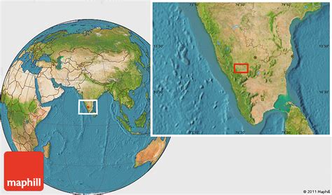 Satellite Location Map of Mūgūru