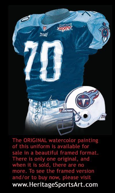 Tennessee Titans Uniform and Team History | Heritage Uniforms and ...