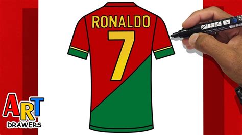 How to Draw Cristiano Ronaldo PORTUGAL FanArt Shirt 7 CR7 - YouTube