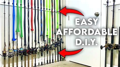 D.I.Y. Fishing Rod Storage Rack Wall Mount (CHEAP EASY BUILD) - POBSE