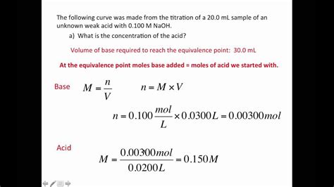 Calculate Molarity of Acid in Titration