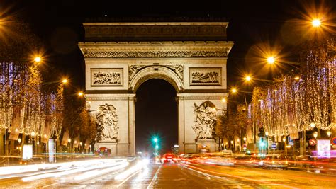 Paris- Blick entlang der Champs-Élysées auf den Arc De Triomphe Foto & Bild | europe, france ...