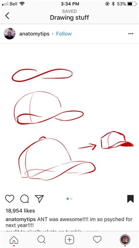 How to draw a capped hat #arttipsclothes | Drawings, Cap drawing, Art tutorials