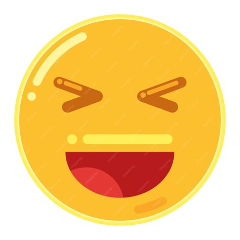 Premium Vector | Smiling Face with Open Mouth & Closed Eyes Emoticon