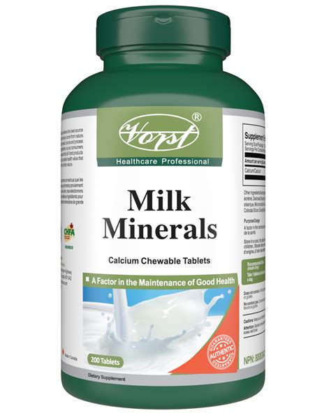 Milk Minerals 110mg 200 Chewable Calcium Tablets