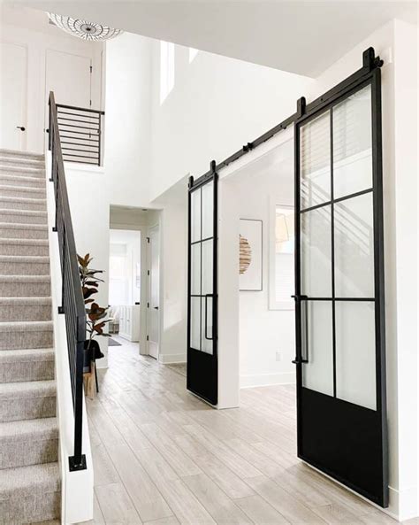 Sliding Black Interior French Doors - Soul & Lane