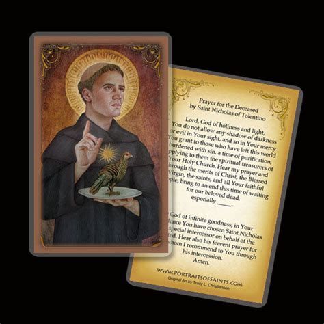 St. Nicholas of Tolentino Holy Card - Portraits of Saints