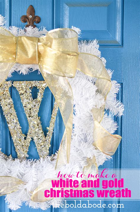 white-and-gold-christmas-wreath - The Bold Abode