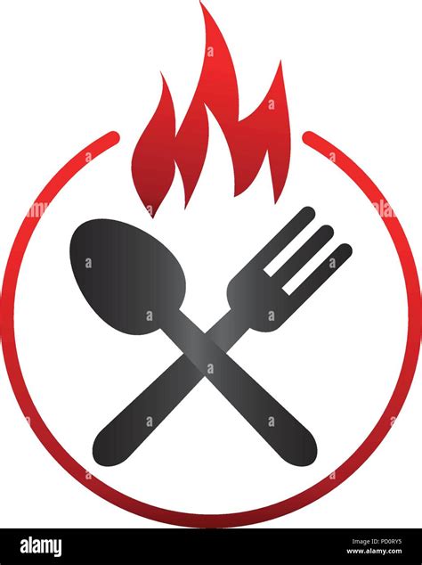 Spoon and fork logo design template vector Stock Vector Image & Art - Alamy