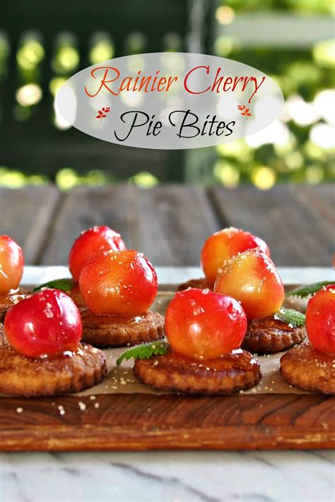 Rainier Cherry Pie Bites - Simply Sated