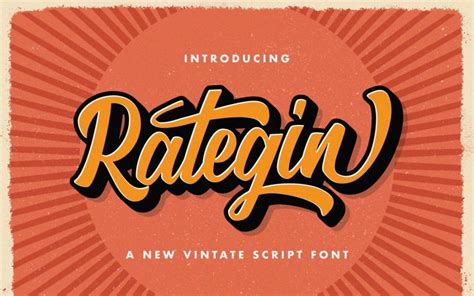 Rategin - Vintage Script Font #190818 - TemplateMonster