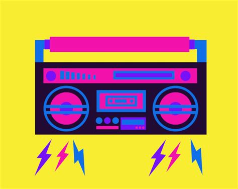 Eighties 80s Music Clipart Music Clipart Neon Color Etsy | Images and ...