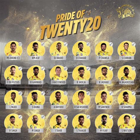 CSK Team Squad for IPL 2020: Chennai Super Kings Players List for IPL ...