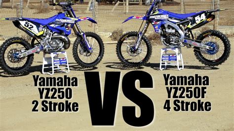 Yamaha YZ250 2 Stroke versus Yamaha YZ250F - Motocross Action - YouTube