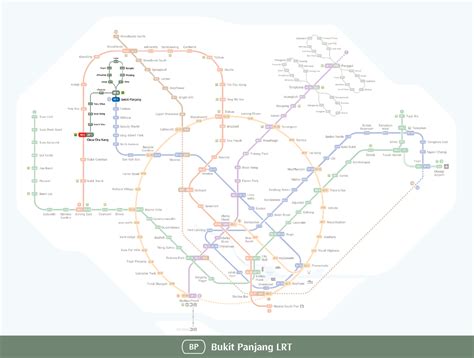 Bukit Panjang LRT - MRT Map of Singapore