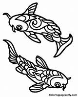 Koi Fish Coloring Pages Printable For Free Download sketch template