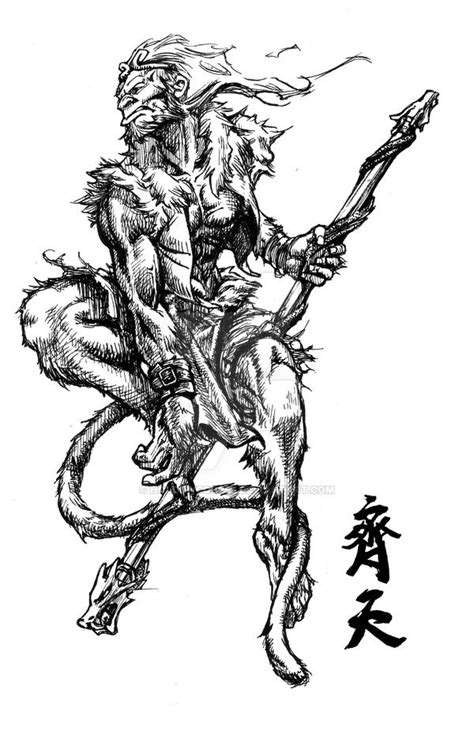 Sun WuKong by hollowcorpse on DeviantArt Arm Tattoos Drawing, Anime Tattoos, Tattoo Sketches ...