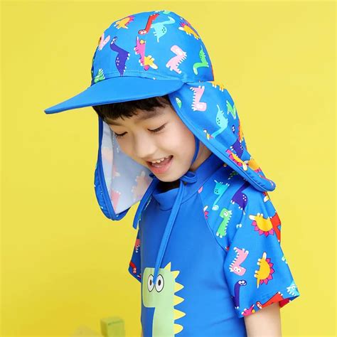 Kids Children Summer UPF 50+ UV Protection Outdoor Beach Sun Hat Neck Ear Cover Flap Cap ...