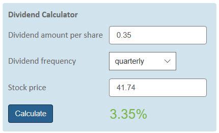 Dividend Yield Calculator