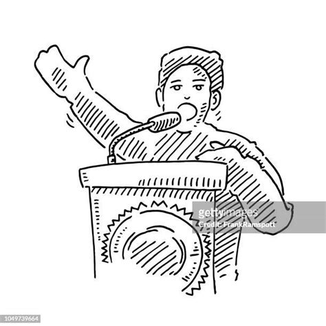 143 Speech Podium Drawing Stock Photos, High-Res Pictures, and Images ...