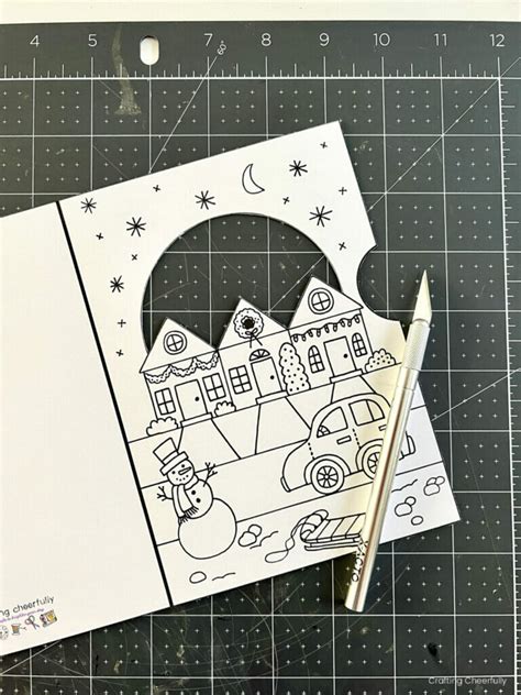 DIY Interactive Christmas Coloring Card - Crafting Cheerfully