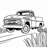 Classic Pickup Truck Coloring Page 72445 57359 sketch template